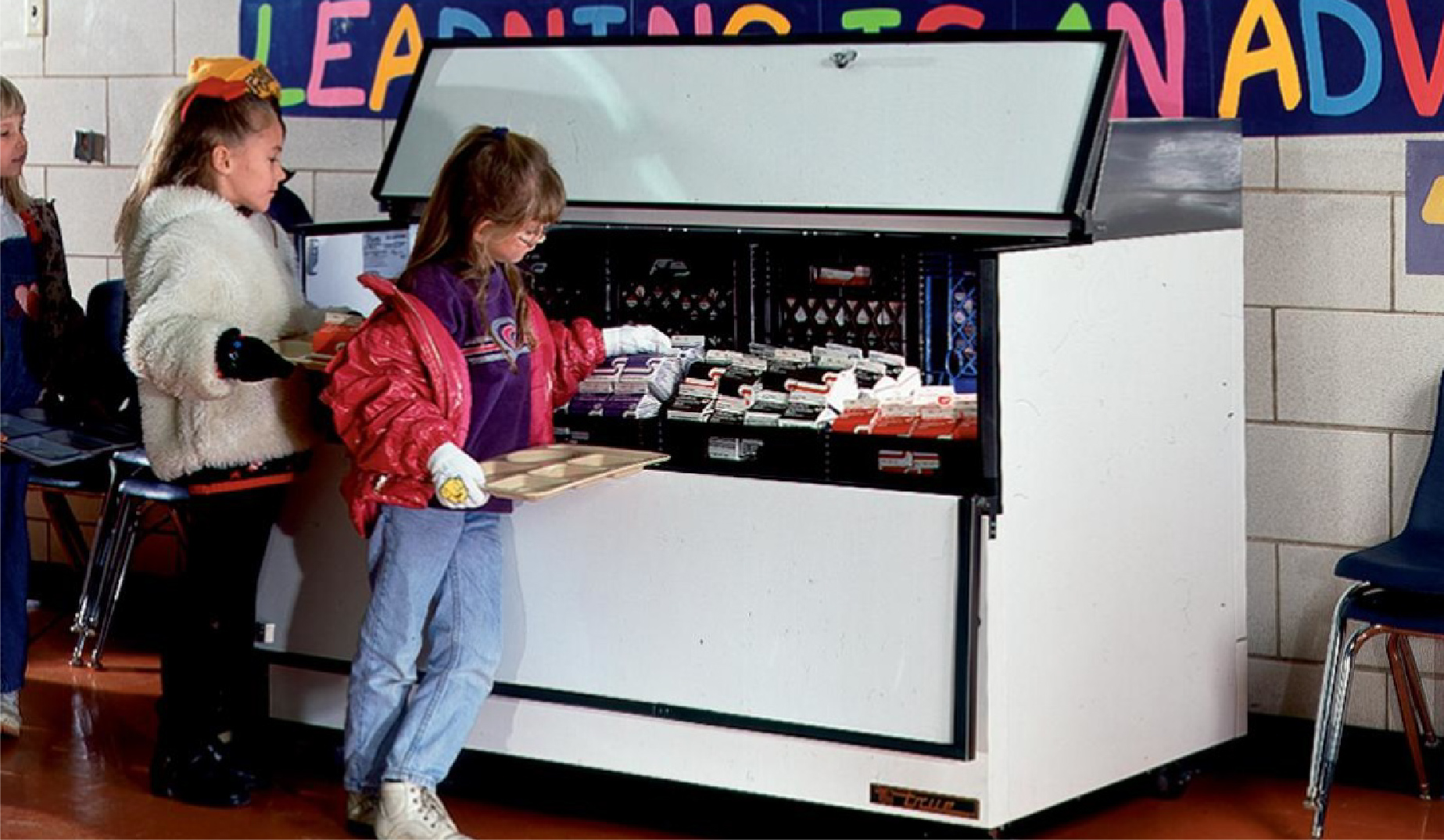 True Milk Coolers - Elementary School Cafeteria